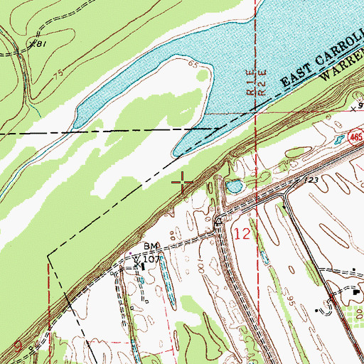 Topographic Map of Brunswick Landing (historical), MS
