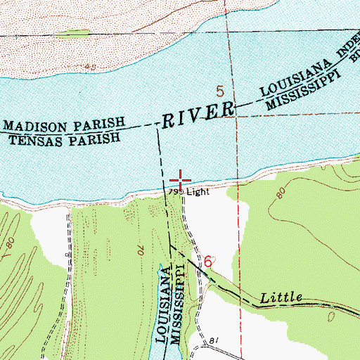 Topographic Map of Cannon Point Landing, MS