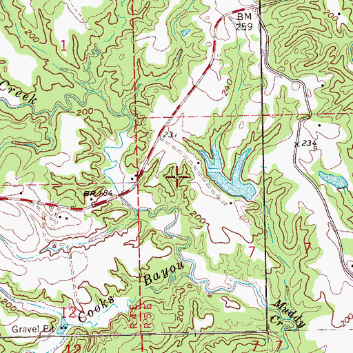 Topographic Map of Cowans Spring, MS