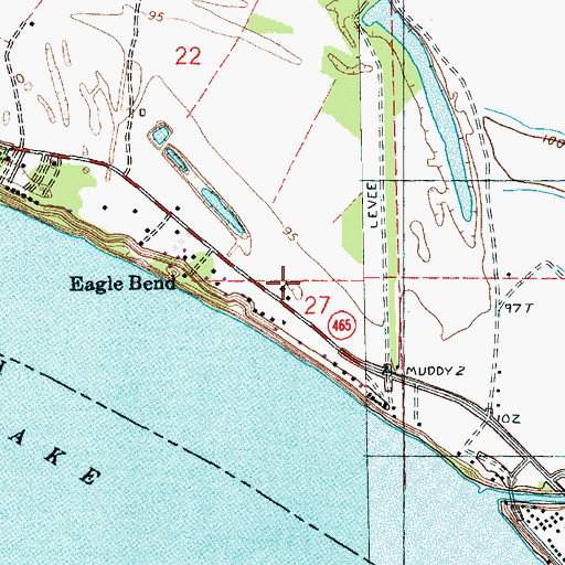 Topographic Map of Eagle Lake Church, MS