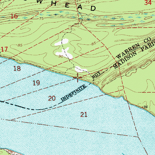 Topographic Map of Forest Home Landing (historical), MS