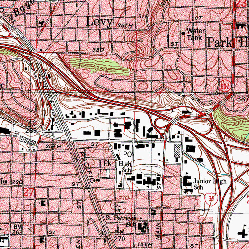 Topographic Map of William F Laman Public Library, AR