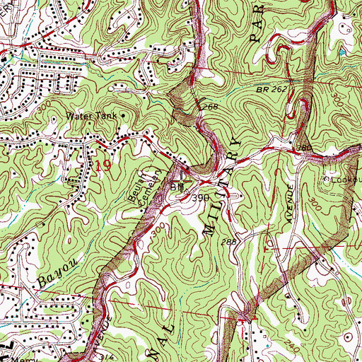 Topographic Map of Great Redoubt (historical), MS