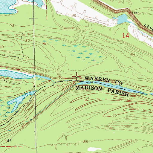 Topographic Map of Halpino Landing (historical), MS