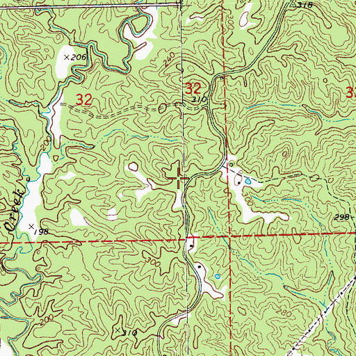 Topographic Map of Marley School (historical), MS