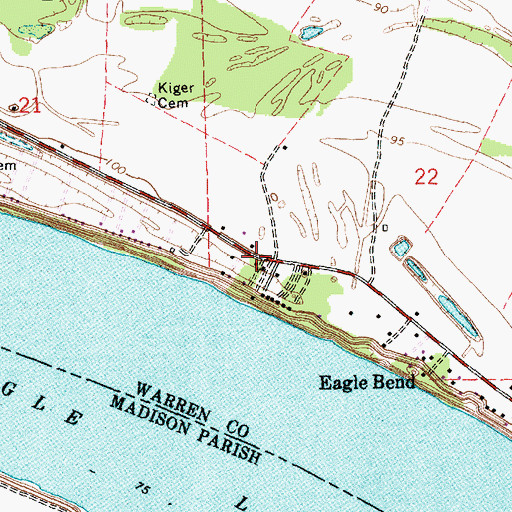 Topographic Map of Morning Star Church, MS