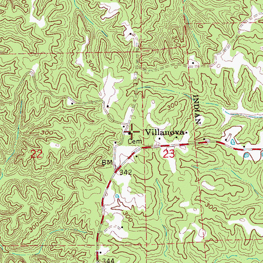 Topographic Map of Mount Olive Church, MS