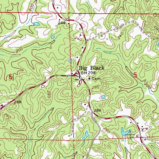 Topographic Map of Providence Church, MS