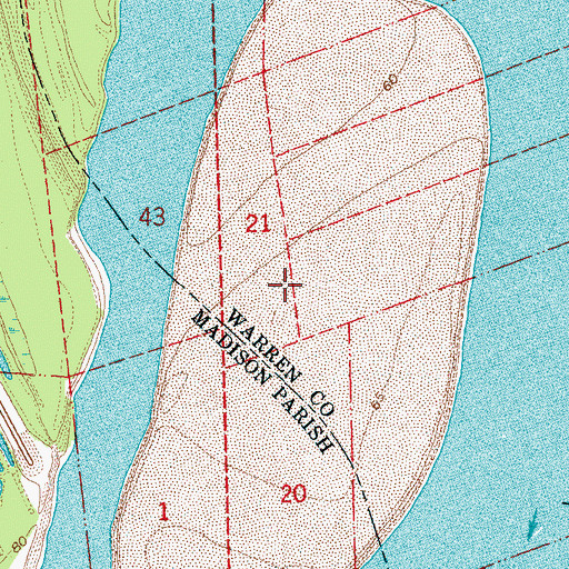 Topographic Map of Racetrack Bar, MS