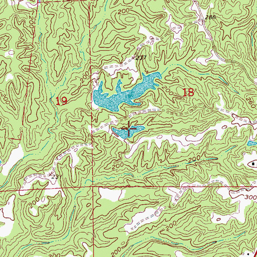 Topographic Map of Rings Lake, MS