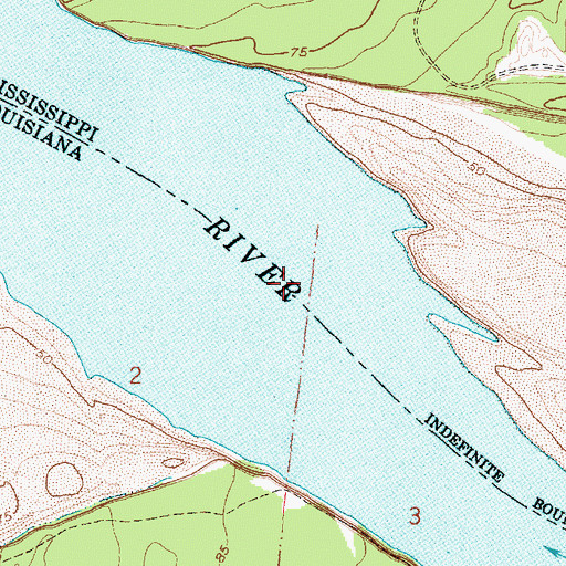 Topographic Map of Ursino Bar, MS