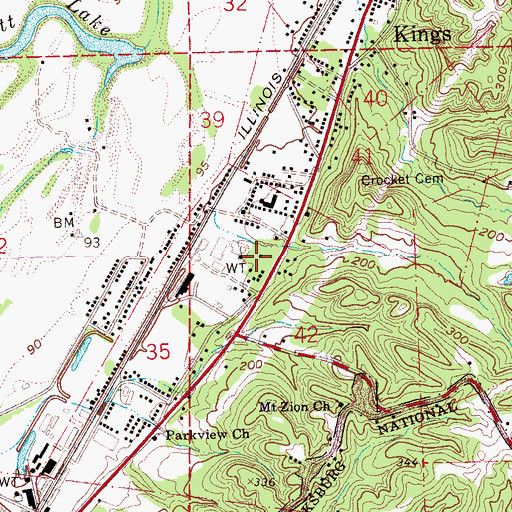 Topographic Map of Valley Mills, MS