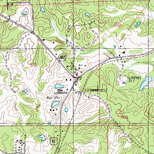 Topographic Map of Clifton, MS