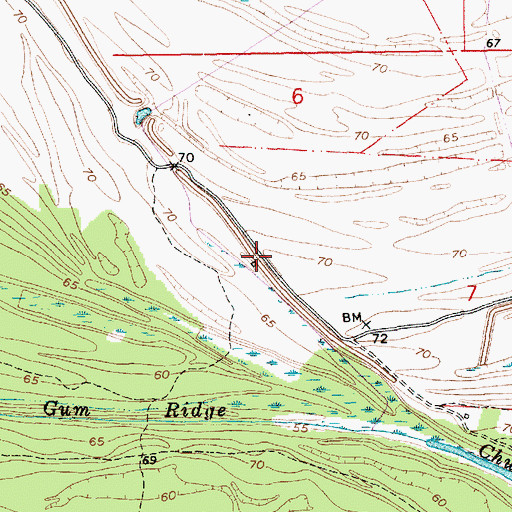 Topographic Map of New Zion Church (historical), MS