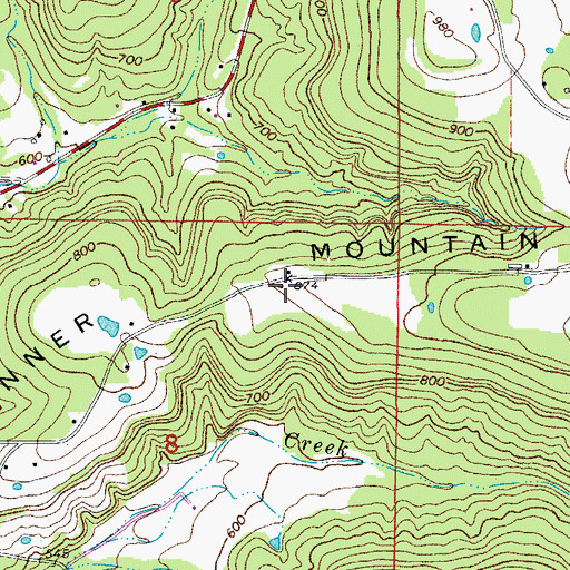 Topographic Map of Banner (historical), AR