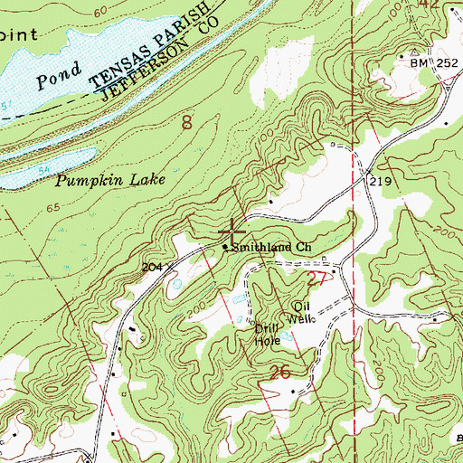 Topographic Map of Reeves School (historical), MS