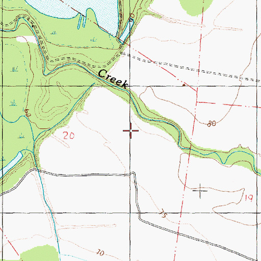 Topographic Map of Southside Plantation (historical), MS