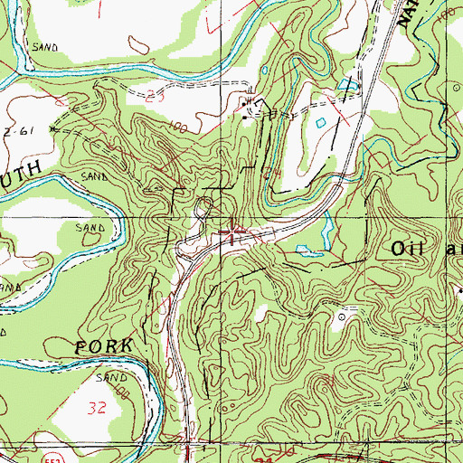 Topographic Map of Uniontown (historical), MS