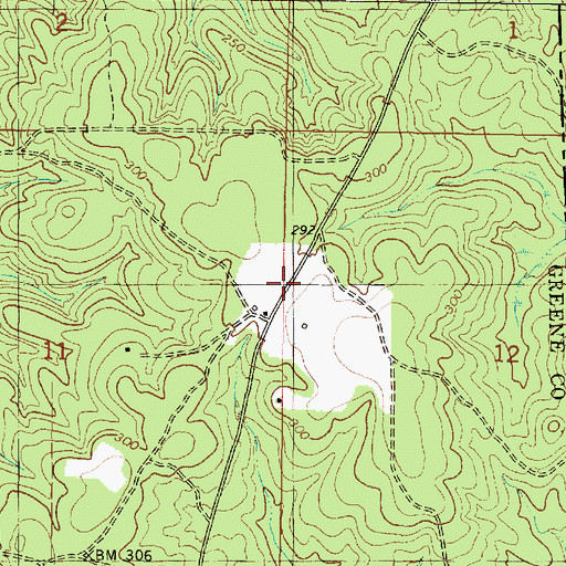 Topographic Map of Bethany Church (historical), MS