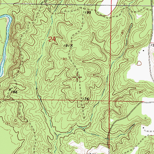 Topographic Map of Mount Zion Church (historical), MS