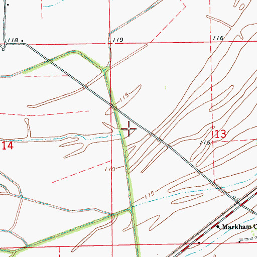 Topographic Map of Baird School (historical), MS