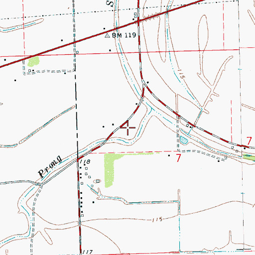 Topographic Map of Bethlehem Church (historical), MS