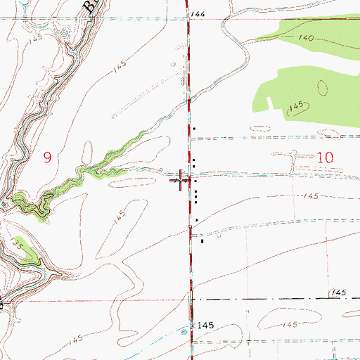 Topographic Map of Black Bayou School (historical), MS
