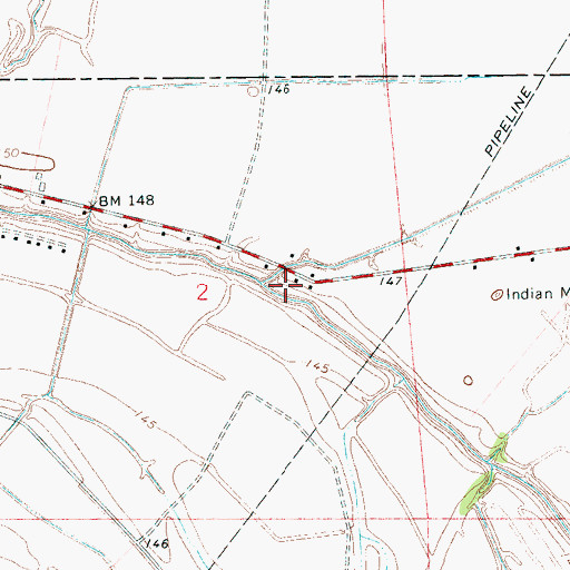 Topographic Map of Boisy School (historical), MS