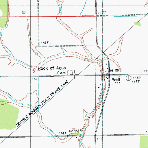 Topographic Map of Carl Pittman School (historical), MS
