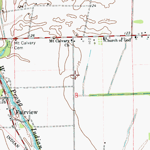 Topographic Map of Christian Church (historical), MS
