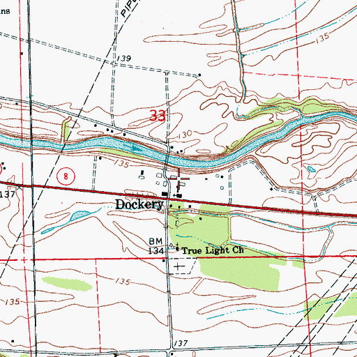 Topographic Map of Church of Christ, MS