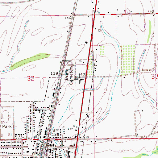 Topographic Map of Church of Christ, MS