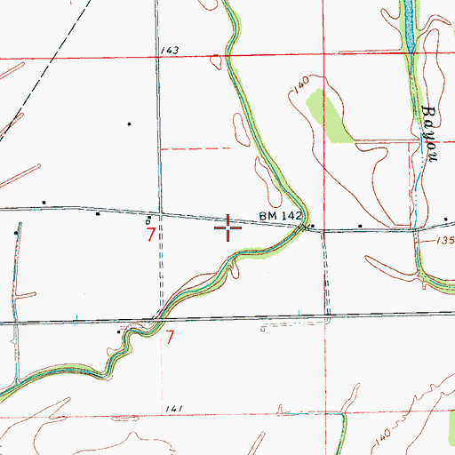 Topographic Map of Dennis Chapel (historical), MS