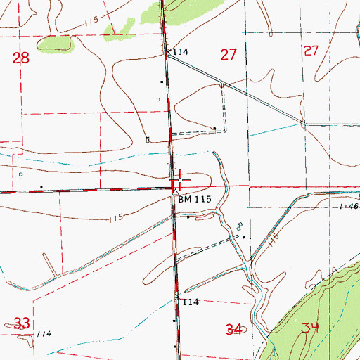 Topographic Map of Galalee Church (historical), MS