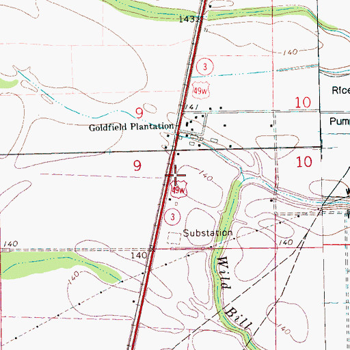 Topographic Map of Gold Dust Church (historical), MS