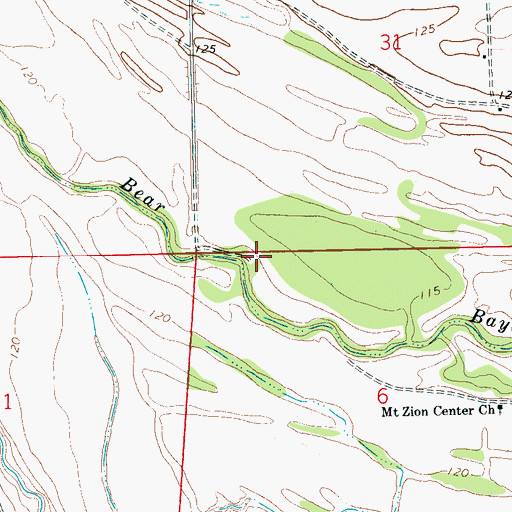 Topographic Map of Holly Grove Church (historical), MS