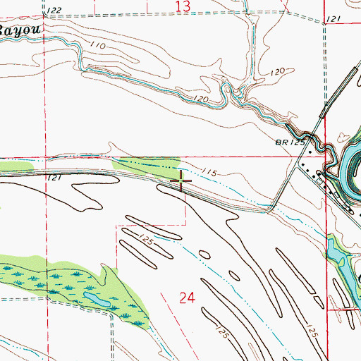 Topographic Map of Kates School (historical), MS