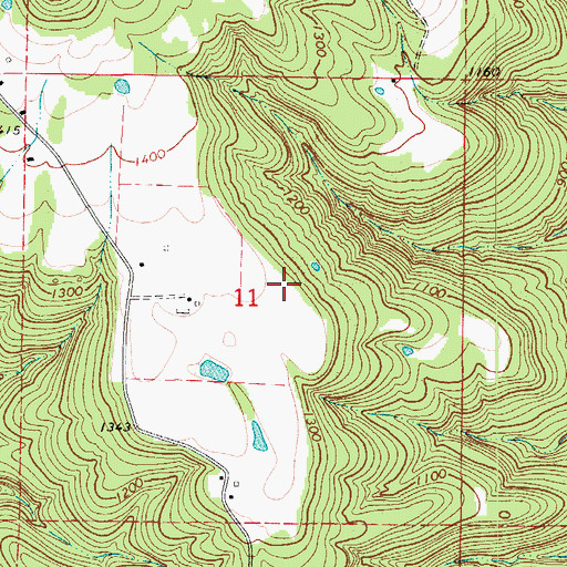 Topographic Map of Township of Cleveland (historical), AR