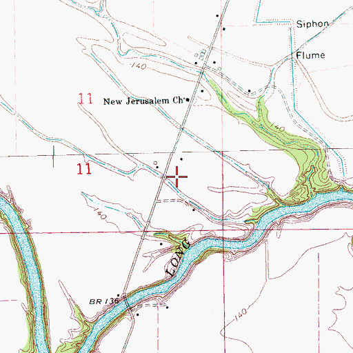 Topographic Map of Long Lake School (historical), MS