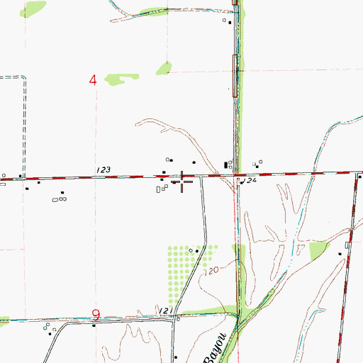 Topographic Map of Marie School (historical), MS