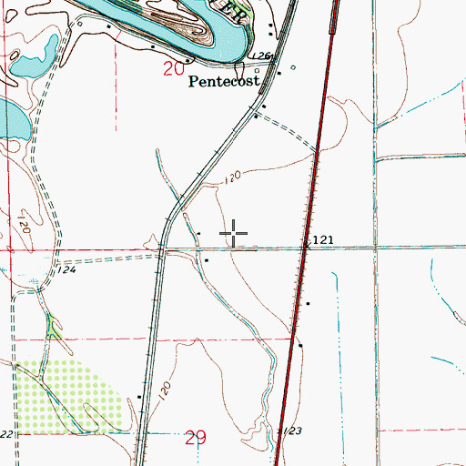 Topographic Map of Mount Carey Church (historical), MS