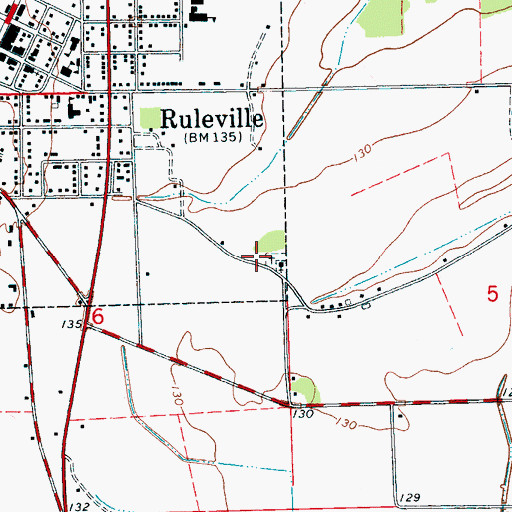 Topographic Map of Mount Galilee School (historical), MS