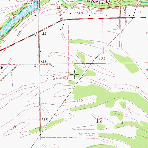 Topographic Map of New Hope School (historical), MS