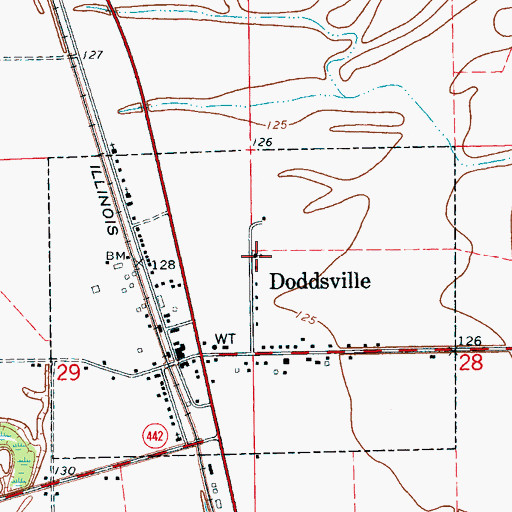 Topographic Map of Old Jerusalem Church, MS
