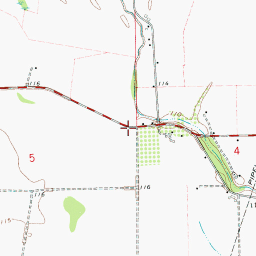 Topographic Map of Paxton Church (historical), MS