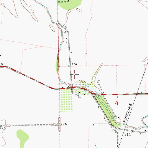 Topographic Map of Paxton School (historical), MS