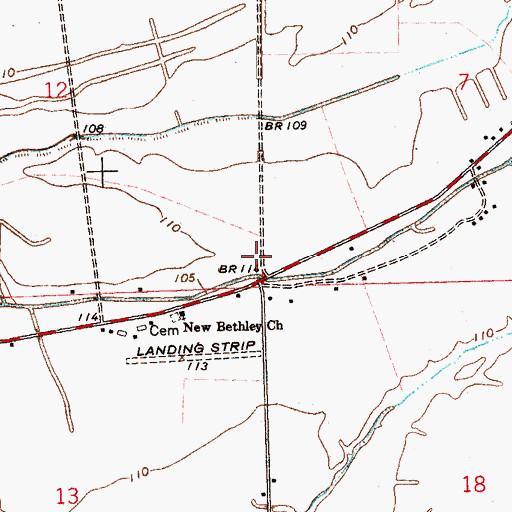 Topographic Map of Price School (historical), MS