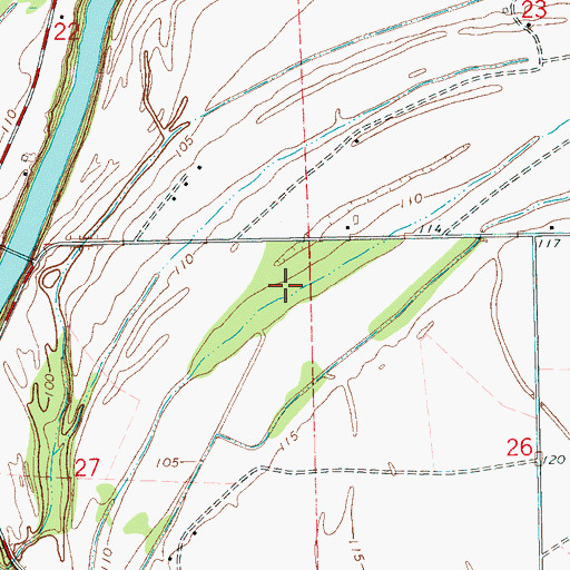 Topographic Map of Thigpen Lake (historical), MS