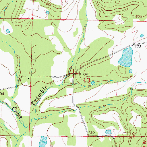 Topographic Map of Edge (historical), AR