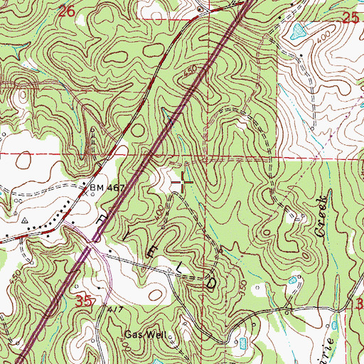 Topographic Map of Claiborne (historical), MS